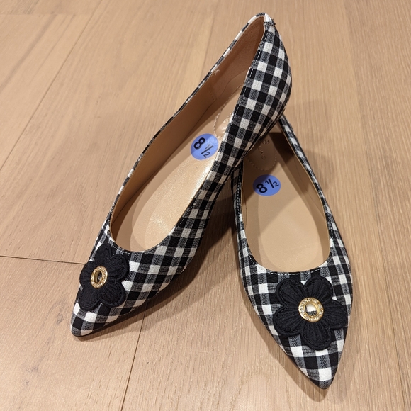 Bandolino Shoes - Black and White Checkered Women's Flats
